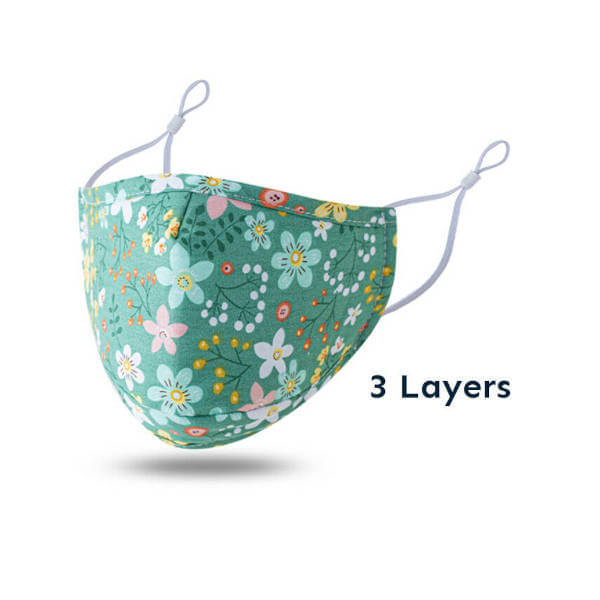 3 Layer Patterned Cloth Mask
