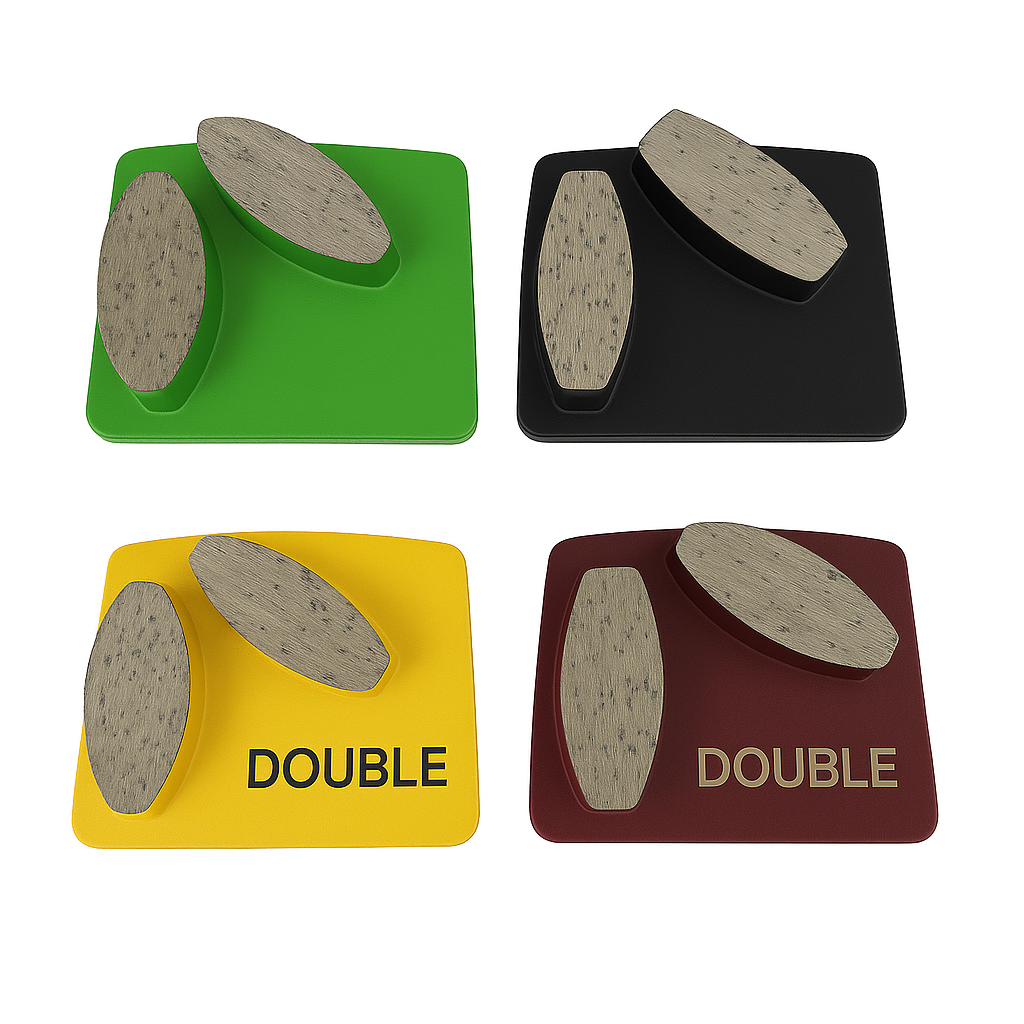 Double Segment Slide on Diamond Grinding Segments