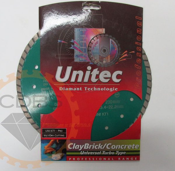 KT1 9 inch Turbo Diamond Rim Diamond Blade - UNITEC