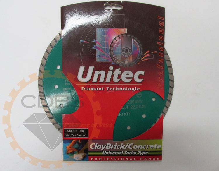 KT1 9 inch Turbo Diamond Rim Diamond Blade - UNITEC