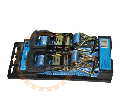 2 Pack Ratchet Tie Downs 35 mm x 6 m - OX Tools