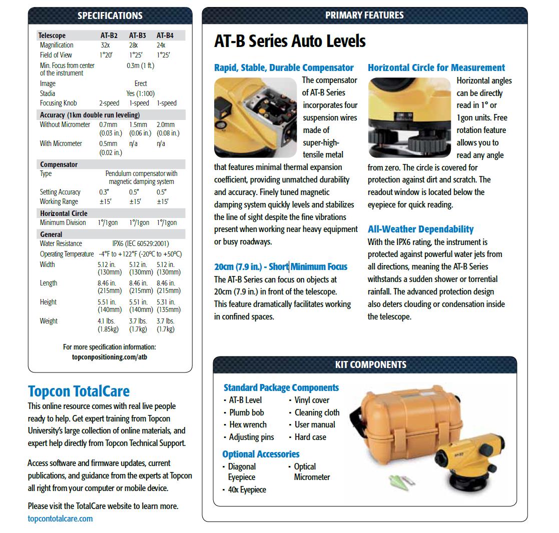 AT-B Series Laser Levels - Topcon - Image 3
