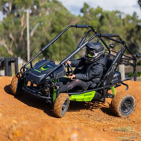 Greenworks 60V STEALTH All-Terrain Electric Teen Go-Kart Buggy | Powerful & Quiet - Image 6