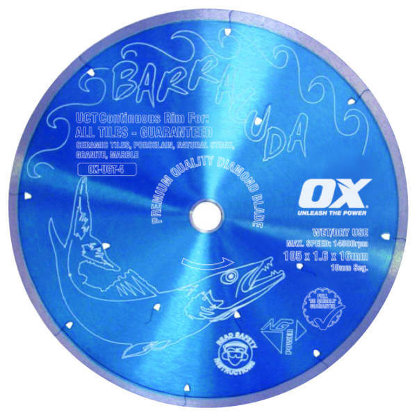 OX Barracuda Ultimate UCT Ceramics and Stone Diamond Blade - OX TOOLS