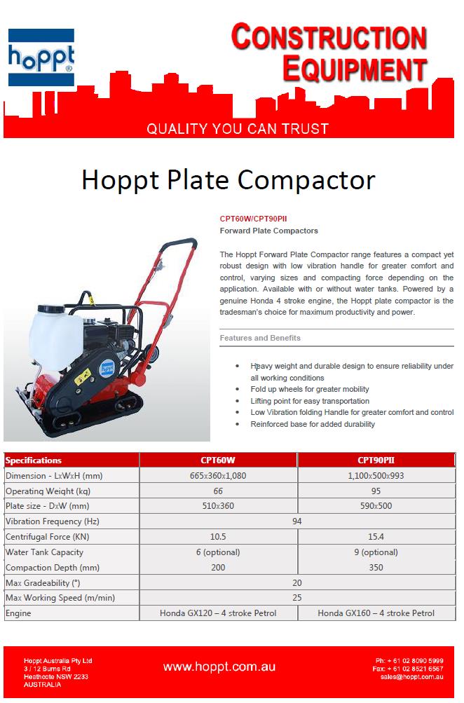 CPT60W Forward Plate Compactor - Hoppt - Image 2