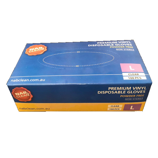 Vinyl Disposable Gloves – 100pcs- Large - In Stock