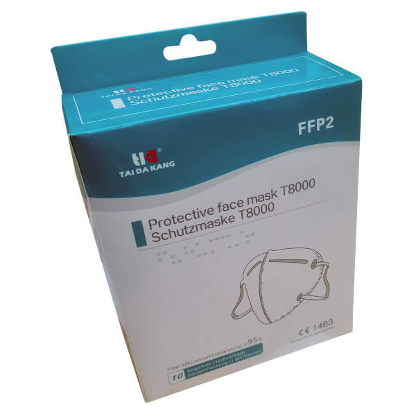 FFP2 Mask - European Equivalent to N95 - 10 Pack Individually Wrapped - Image 2